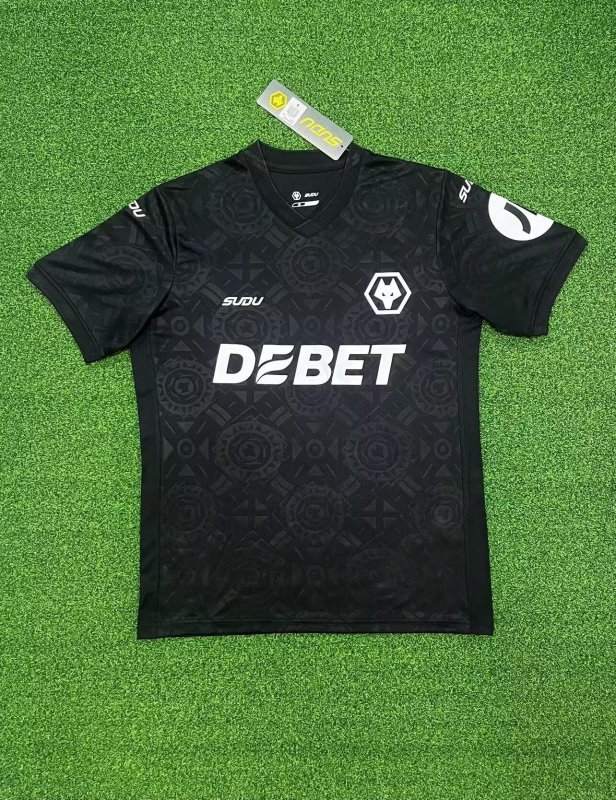 AAA Quality Wolves 25/26 GK Black Soccer Jersey